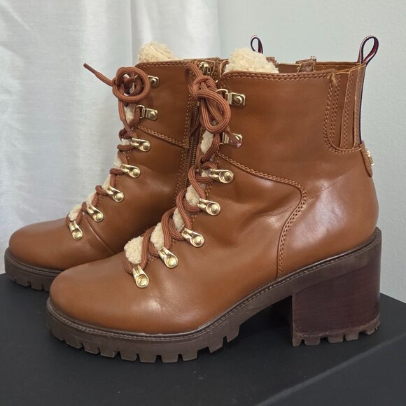 Tommy Hilfiger Lamere 2 Cognac Bootie Size 7 - Picture 1 of 7